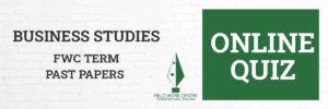 Business Studies - Field Work Center - Term Exam Paper