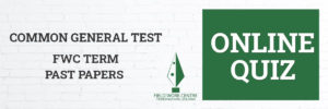 Common General Test - Field Work Center - Term Exam Paper