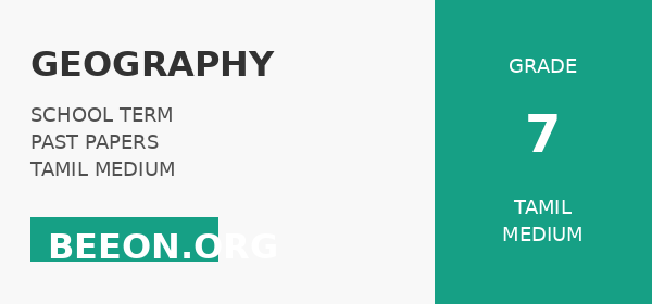 Geography – Term 1 – 2023 – Tamil Medium